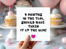 Lustige Babyduschkarte, Best