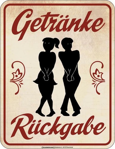 Blechschild getränke - blechschild,