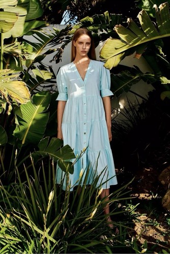 Zara poplin kleider - poplin,