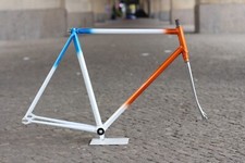 Presto Amsterdam Track Frame / 55 cm / White Blue Copper / Campagnolo Bahn Pista