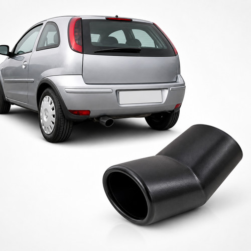Auspuffblende schwarz für