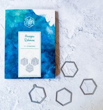Hexagon Rahmen Stanzschablonen Original Watt & Wald *neuwertig*