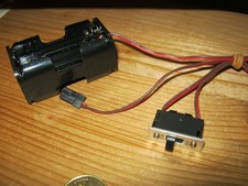 neuwertige Akkubox AA und Schalter für Empfänger Graupner 