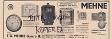 SCHWENNINGEN, Werbung 1939, J. G. Mehne GmbH Elektrotechnik Uhren-Fabrik