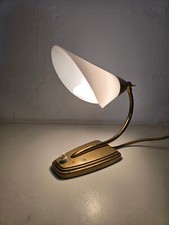 Alte Nachttischlampe Art Deko Design Vintage 40  50 er Kunststoff Schirm Messing