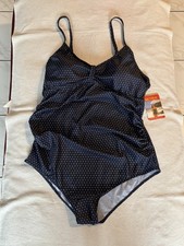 Badeanzug Größe 48 Cup C/D In Blau Weiß NEU