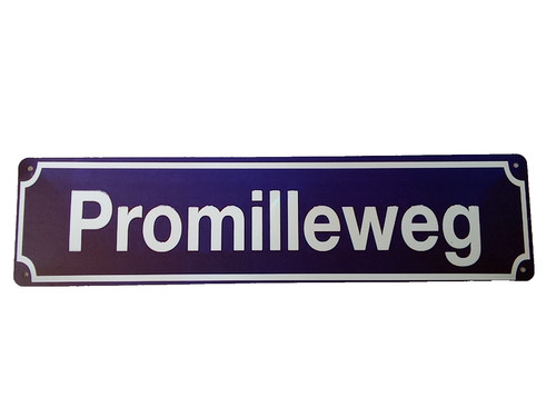 Deko blechschild promilleweg - deko, "promilleweg"