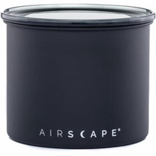 Airscape Edelstahl-Aromabehälter Klein Kaffeedose Aufbewahrungdose Schwarz Matt