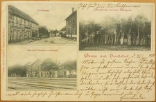 AK Gruss aus Heudeber Kirchberg Bahnhof Dorfstrasse 1900 Wernigerode Halberstadt