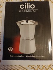 Cilio Premium Espressokocher Aluminium Classico 3 Tassen neu top