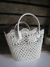 Blumenstreukorb creme beige weiß  Hochzeit Blumenmädchen Körbchen Blumenkorb 