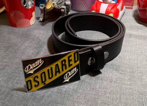 Dsquared2 belt black leather - dsquared2,