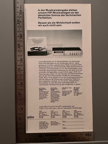 Braun studio 500 hifi stereo - hifi,