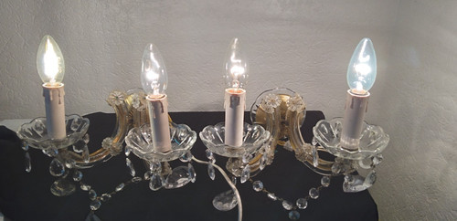 Wandlampen mit kristallbehang - mit,