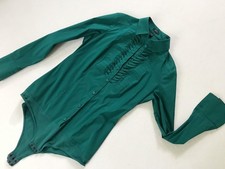 Damen Bodybluse Bluse grün