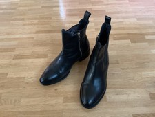 Buffalo Chelsea Boot, Kurzstiefelette, Damen, Leder, schwarz, Größe 38