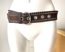 Prada Italy Ledergürtel Samt 36/42 Schnürung 70/85 Vintage Belt Men Cuir