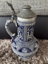 Gerz Bierkrug mit Zinndeckel