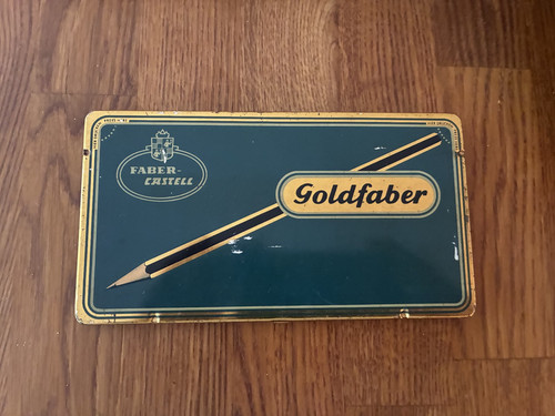 Vintage blechdose goldfaber - vintage,