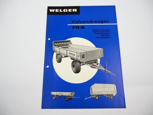 Original prospekt welger 70s - prospekt,