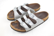 Birkenstock Florida Silber EU 41 Sandalen Damen normale Weite 3-Riemer