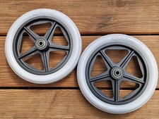 1 Paar Rollstuhlräder 8"x 1. 25" (200 x 30 mm) ZOOM Vollgummi Speichenrad/Reifen