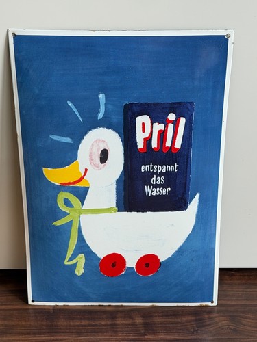 Pril ente emailschild - 40x60, cm