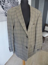 Herren Sakko von Hugo Boss im Beigen Glencheck Muster Gr. 98 Neu