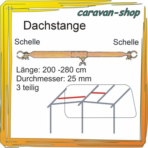 Dachauflagestange 25mm 200