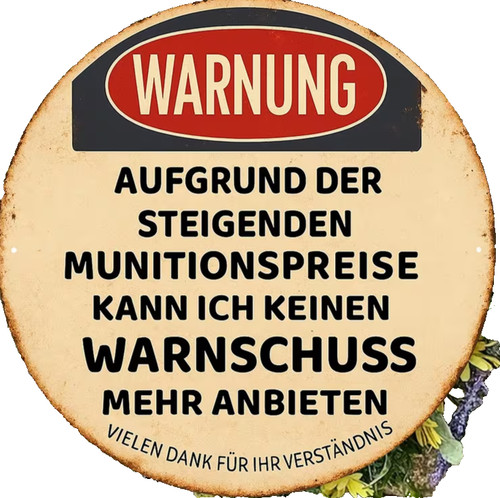 Schild neu warnung - neu,