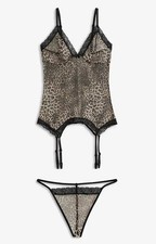 2-tlg Corsage mit Strapshalter