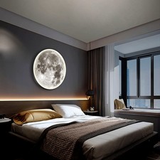 80 Cm 3D Mond Lampe,Moderne