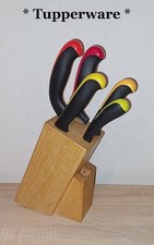 * Org. Tupperware D90 Messerblock + 5 Messer Ergonomic - Serie neuwertig / RAR *
