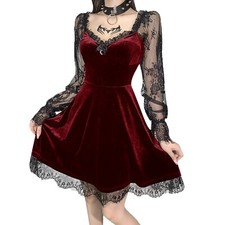 rotes Gothic Vampire Samt