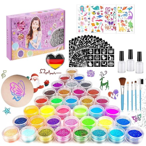 Glitzer tattoo set - set, 36