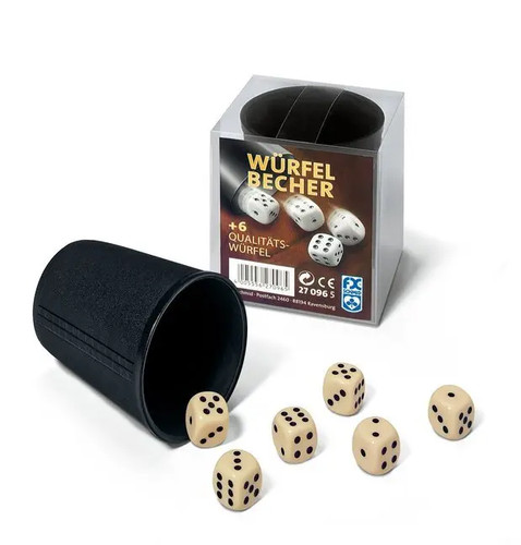 Würfelbecher und - , 6
