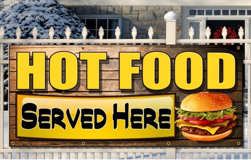 Hot food banner - food, bedruckt