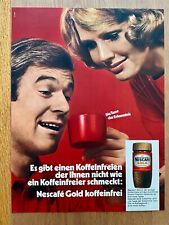 Nescafe Gold koffeinfrei Kaffee Original 1969 Vintage Advert Werbung Reklame