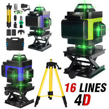 Laser Level Wasserwaage 16 Line 360° Kreuzlinienlaser Selbstnivellierend +Stativ