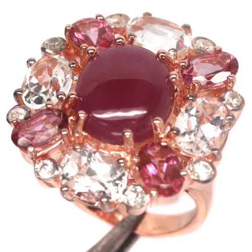 Heizige roter rubin ring 925 - roter,