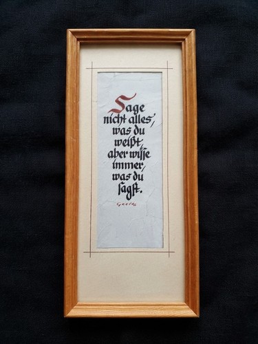 Vintage sinn spruch - sinn, goethe