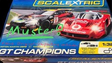 Scalextric Rennbahn-Set: GT Champions Austin Martin  - Maserati und 1x MINI