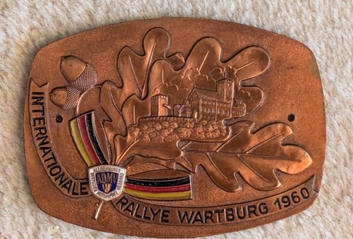 Wartburg rallye plakette admv - wartburg,