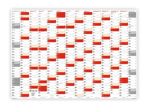 Xxl wandkalender gerollt - xxl,