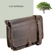 Greenburry Aktenmappe Leder Lehrertasche braun Dokumentenmappe aus Leder Vintage