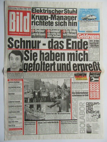Bild zeitung 1990 - zeitung, erika