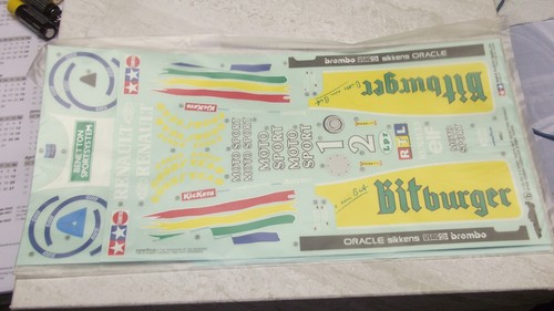 Tamiya decal benetton - rc,