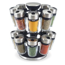 COLE & MASON Gewürzkarussel Gewürzständer CAMBRIDGE mit 16 Gläsern befüllt