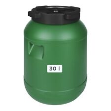 Weithalsfass Futtertonne Fasssilage Regen Fass Gepäcktonne 30 Liter Deckel grün