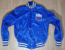 Original Vintage Retro New York Giants Collegejacke Glanz-Optik Größe M - L Blau